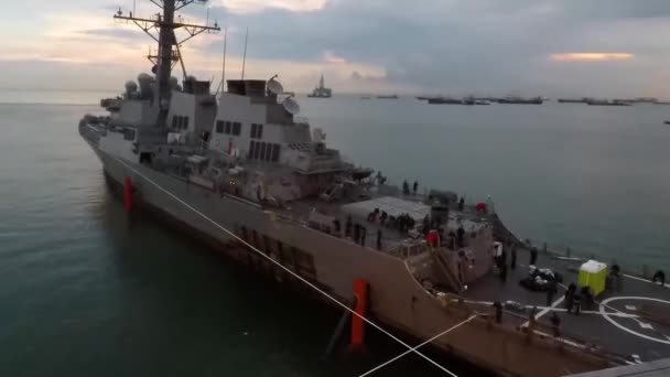 Circa 2010 Timelapse Video Mostrando Destructor Clase Arleigh Burke Uss — Vídeos de Stock