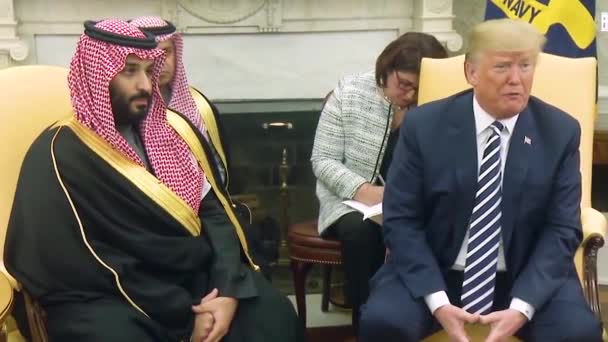 2018 Président Américain Donald Trump Rencontre Prince Héritier Mohammed Bin — Video