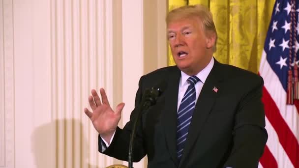 2018 Usa President Donald Trump Säger Att Han Vill Den — Stockvideo