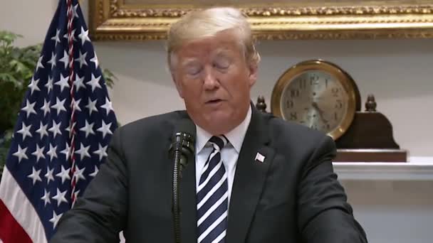 President Trump Säger Att Migrantkaravanen Faktiskt Inte Söker Asyl 2019 — Stockvideo