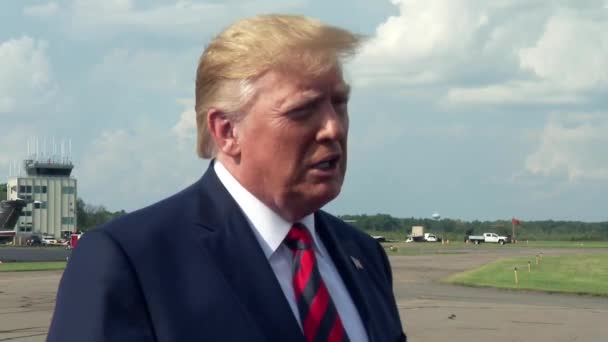 Präsident Trump Spricht Über Grönland Und Dänemark 2019 — Stockvideo