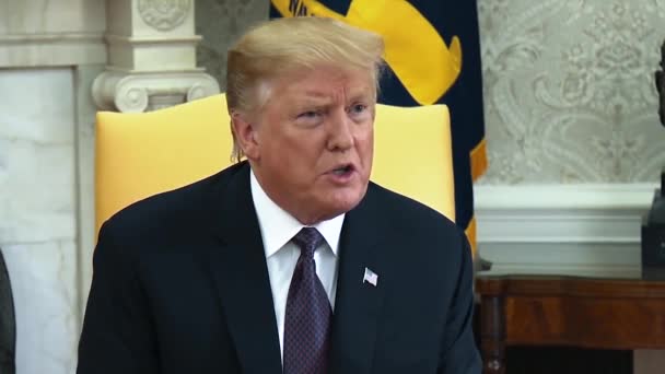 President Trump Says Loves Farmers 2019 — Stock Video