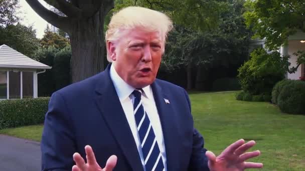 President Trump Zegt Dat Democraten Mensen Willen Omarmen Die Ons — Stockvideo