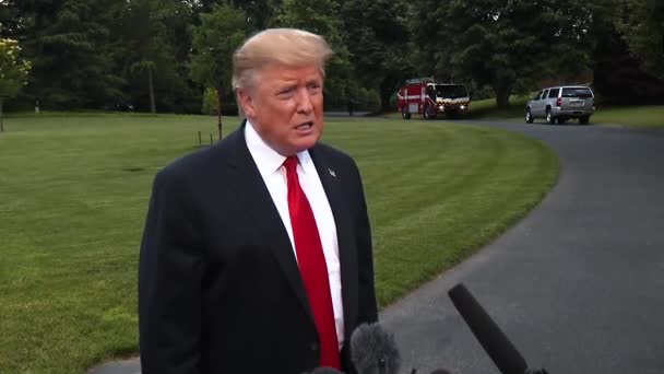 President Trump Says Iran Has Been Hostile Provocateur Terror 2019 — Stock Video