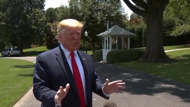 President Trump Asks Mueller Report Ever Stop 2019 — Stock Video