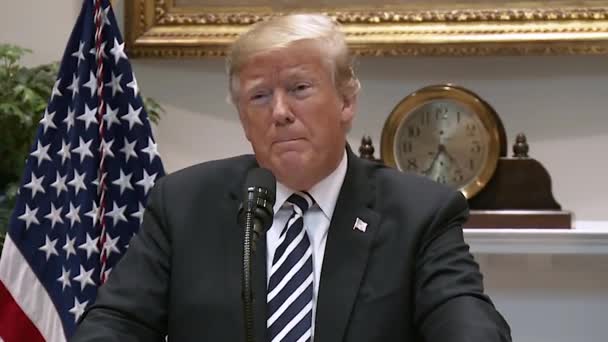 Presidente Trump Diz Que Caravanas Imigrantes São Deixadas Para País — Vídeo de Stock