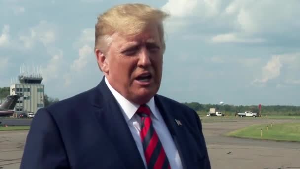 Presidente Trump Fala Sobre Reuniões Com Afeganistão Talibãs Destacamentos Tropas — Vídeo de Stock