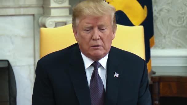 Presidente Trump Fala Sobre Aceitação Centenas Bilhões Tarifas China 2019 — Vídeo de Stock
