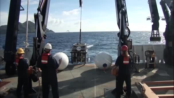 Circa 2010 Talet Noaa Utforskar Hotspots För Biologisk Mångfald Mariana — Stockvideo