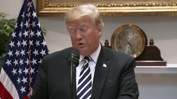 President Trump Säger Att Invandringslagar Som Catch Release Inte Hjälper — Stockvideo