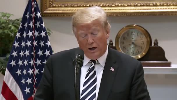 President Trump Zegt Dat Massale Ongecontroleerde Illegale Immigratie Oneerlijk Voor — Stockvideo