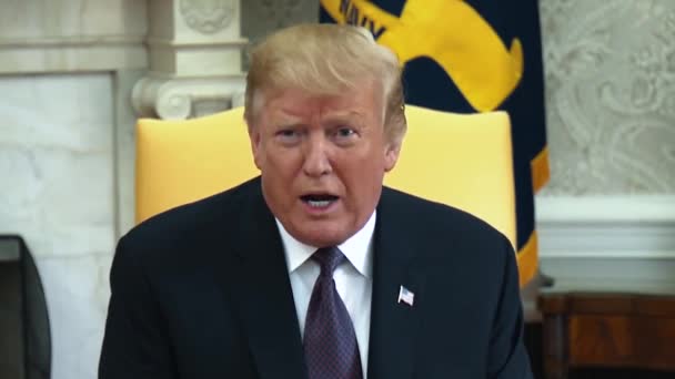 President Trump Says Having Period Tremendous Growth Success Due Tariffs — Stock Video