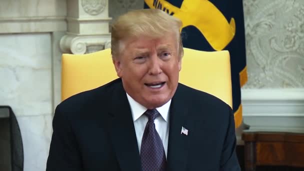 Presidente Trump Dice Che Iran Farà Qualcosa Sarà Grosso Errore — Video Stock