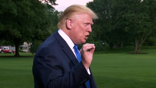 President Trump Zegt Ice Het Uitschakelen Van Illegale Immigranten Snel — Stockvideo