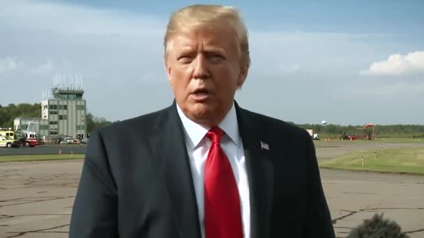 President Trump Talar Situationen Med Steve King Och Ett Handelsavtal — Stockvideo