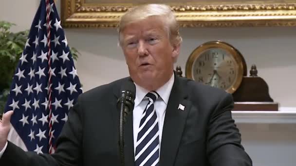 President Trump Says Human Trafficking Highest Has Ever Been 2019 — Stock Video