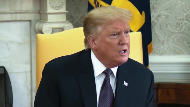 Presidente Trump Dice Que Nadie Sido Tan Transparente Como Administración — Vídeos de Stock