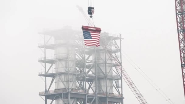 Başkan Trump Tours Shell New Pennsylvania Petrokimya Kompleksi 2019 — Stok video