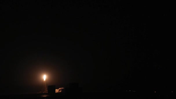 2019 Satélite Aehf Lanza Desde Cabo Cañaveral Por Noche — Vídeo de stock