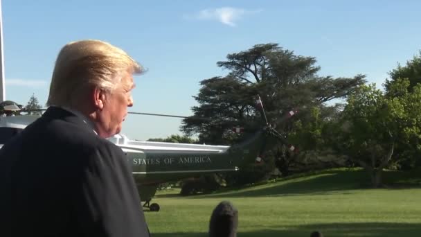 President Trump Gives His Sympathies Families Affected Mass Shooting Synagogue — Stock Video