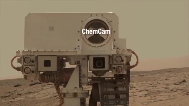 火星の好奇心ローバーにはさまざまなタイプのオンボードカメラが使用されています — ストック動画