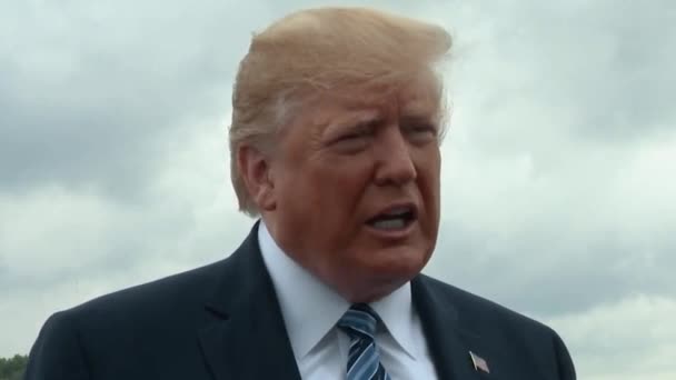 President Trump Speaks Chris Cuomo Alfredo Incident 2019 — Stock Video