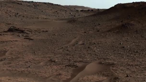 Sharp Auf Dem Mars Wird Von Nasa Curiosity Rover Erforscht — Stockvideo
