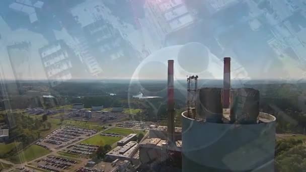 Von Der Tennessee Valley Authority Betriebenes Wasserkraftwerk Aus Der Luft — Stockvideo