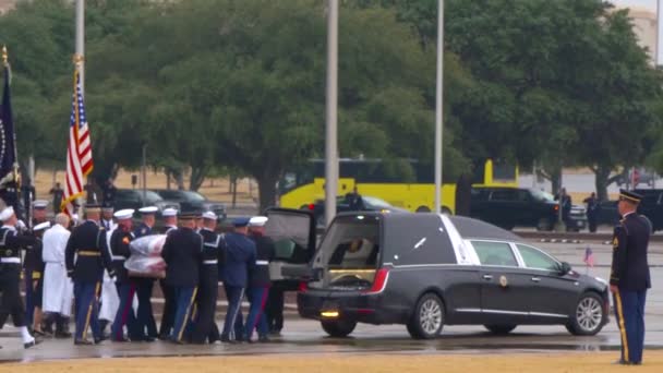 2018 Funeral Militar Formal Para Soldado Morto Nos Eua Cemitério — Vídeo de Stock