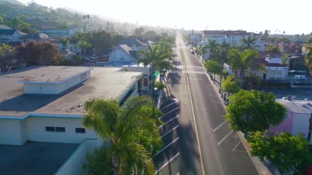 2020 Luchtfoto Van Straten Van Ventura Californië Leeg Als Alle — Stockvideo