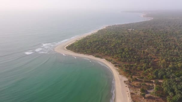 2020 Aérien Dessus Côte Gambie Afrique Ouest Avec Belles Plages — Video