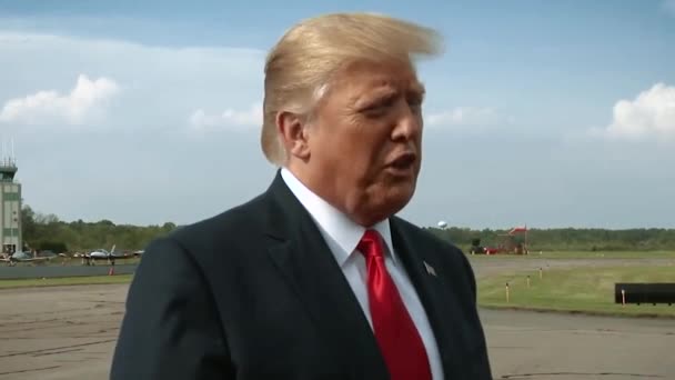 Trump Elnök Női Demokrata Szenátorok Antiszemita Nyilatkozatairól Beszél 2019 — Stock videók