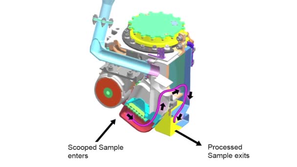 Nasa Curiosity Rover Entnimmt Proben Auf Dem Mars Und Findet — Stockvideo