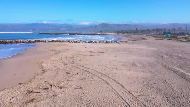 2020 Luchtfoto Van Lege Verlaten Stranden Van Zuid Californië Met — Stockvideo