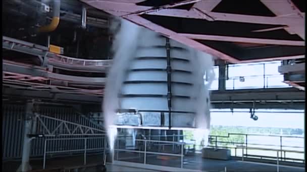 Hot Fire Motor Tesztelése Nasa Stennis Space Centerében 2016 — Stock videók