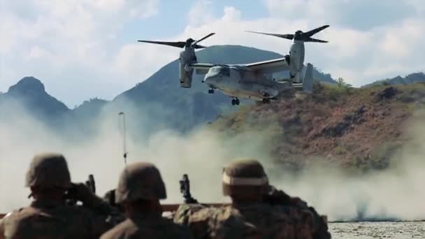 2019 Hava Kuvvetleri Ndeki Askerlerin Çeşitli Senaryolarının Görüntüsü — Stok video