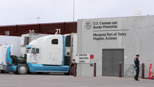 2020 Transporte Transporte Fronteira Norte Americana México Aumenta Área Aduaneira — Vídeo de Stock