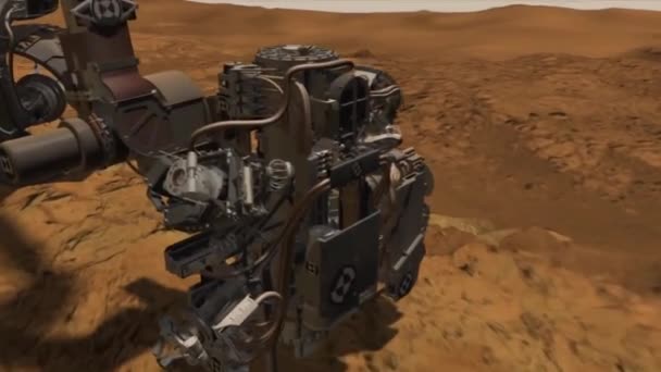 Марсоході Юріосіті Використовуються Різні Види Бортових Камер — стокове відео