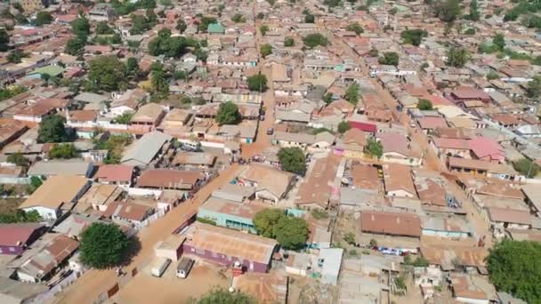 Dobrý Letecký Výhled Pobřežní Město Západní Africe Banjul Gambie — Stock video