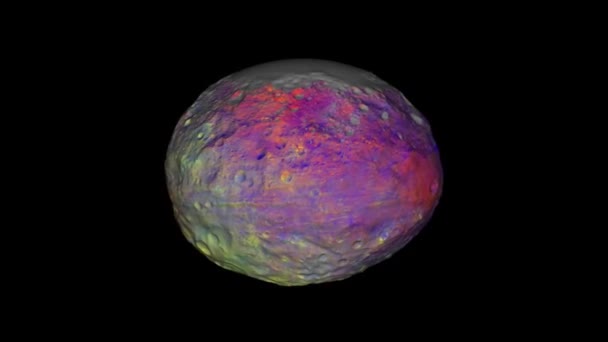 Animacja Nasa Wirującej Asteroidy Ulepszeniami Kolorów — Wideo stockowe