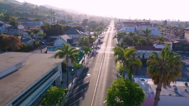 2020 Antenne Der Straßen Von Ventura California Weitgehend Leer Alle — Stockvideo