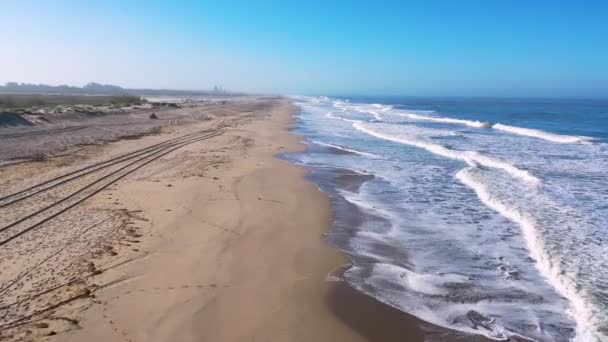 2020 Aereo Spiagge Vuote Abbandonate Della California Meridionale Senza Nessuno — Video Stock