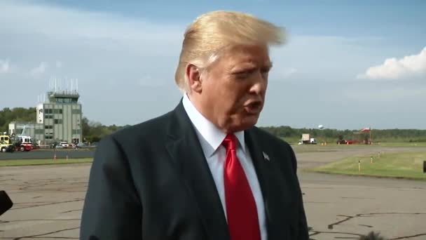 President Trump Talar Situationen Med Steve King Och Ett Handelsavtal — Stockvideo