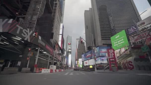Foto Pov Dari Bursa Wall Street Yang Ditinggalkan Jalan Jalan — Stok Video