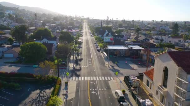 2020 Luchtfoto Van Straten Van Ventura Californië Meestal Leeg Als — Stockvideo