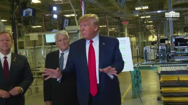 2019 Usa President Donald Trump Talar Till Pressen Ukraina Skandalen — Stockvideo