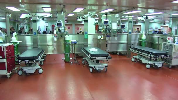 2020 Interior Navio Hospital Marinha Dos Eua Mercy Como Ativado — Vídeo de Stock