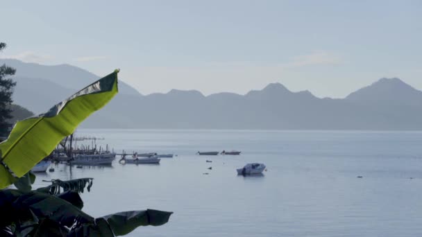 Beautiful Establishing Scenes Lake Atitlan Guatemala Central America — Stock Video