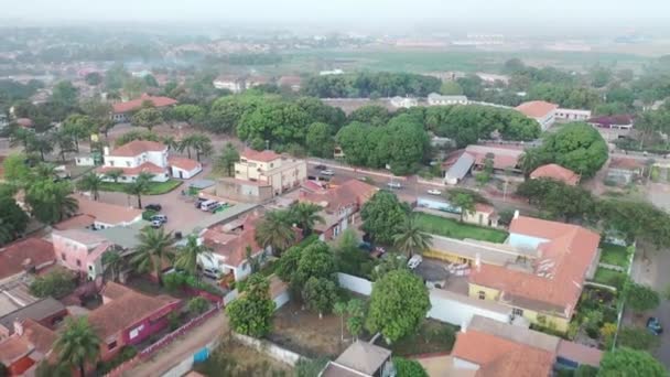 2020 Boa Antena Sobre Bairros Rurais Perto Bissau Guiné Bissau — Vídeo de Stock