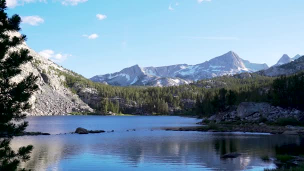 Λίμνη Pine Και Υψηλή Άγρια Φύση Της Σιέρα — Αρχείο Βίντεο